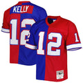 Jim Kelly Buffalo Bills 1990 Split Legacy Replica Jersey - Royal/Red