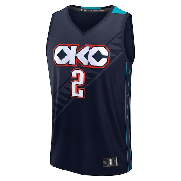 Shai Gilgeous-Alexander Oklahoma City Thunder  2025/26 City Edition Fast Break Jersey - Navy