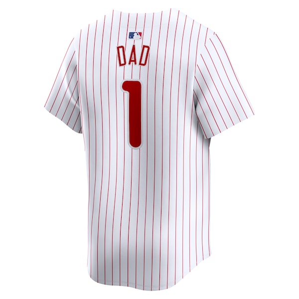 Philadelphia Phillies Nike #1 Dad Home Limited Jersey - White