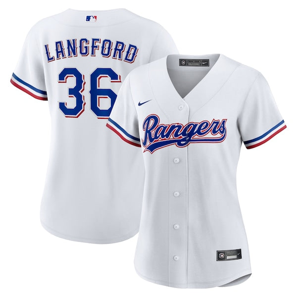 Wyatt Langford Texas Rangers Nike Women's Home Replica Jersey - White