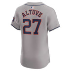 Jose Altuve Houston Astros Nike Road Elite Player Jersey - Gray