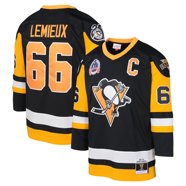 Mario Lemieux Pittsburgh Penguins Youth 1991-92 Blue Line Player Jersey - Black
