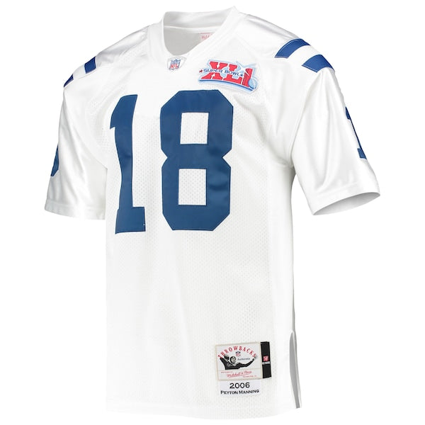 Peyton Manning Indianapolis Colts 2006 Authentic Throwback Retired Player Jersey - White/Royal