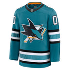 San Jose Sharks  Home Premium Custom Jersey - Teal