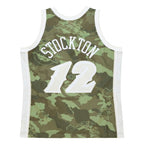 John Stockton Utah Jazz Hardwood Classics 1998/99 Ghost Green Swingman Jersey - Camo