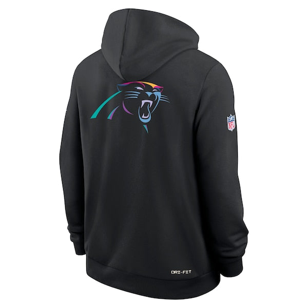 Carolina Panthers Nike 2025 NFL Crucial Catch Sideline Standard Issue Dri-FIT Hoodie - Black
