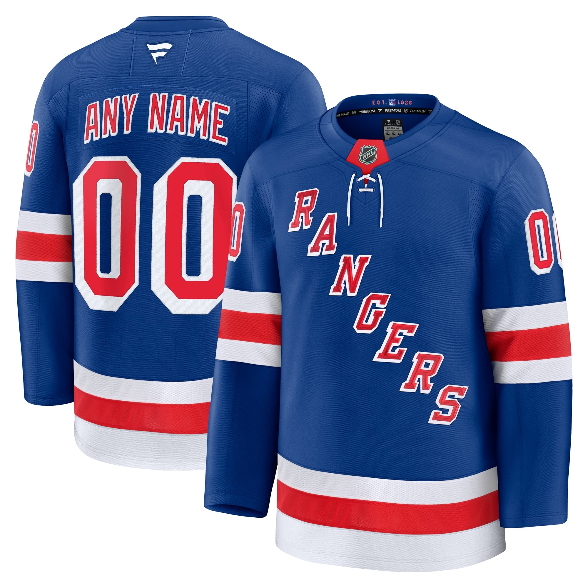 New York Rangers  Alternate Premium Custom Jersey - Navy/Royal/White