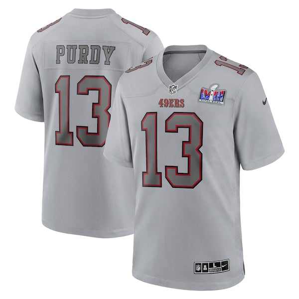 Brock Purdy San Francisco 49ers Nike Super Bowl LVIII Atmosphere Fashion Game Jersey - Gray