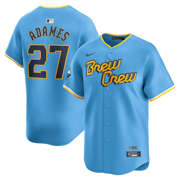Willy Adames Milwaukee Brewers Nike City Connect Limited Player Jersey - Powder Blue