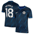 Christopher Nkunku Chelsea Nike 2023/24 Away Stadium Replica Player Jersey - Navy/Blue/Mint