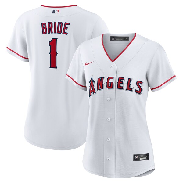 Los Angeles Angels Nike Women's #1 Bride Home Replica Jersey - White