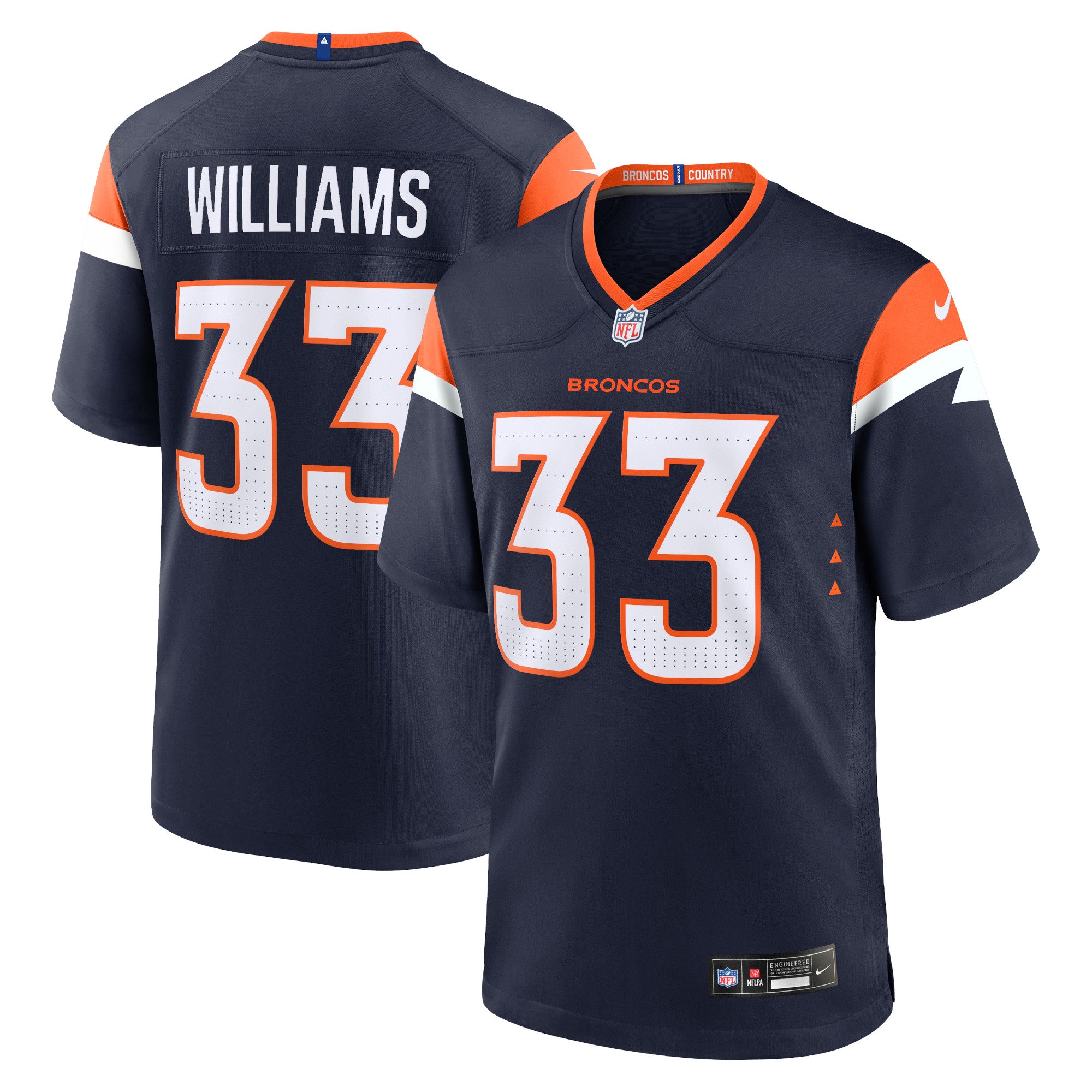 Javonte Williams Denver Broncos Nike Game Jersey - White