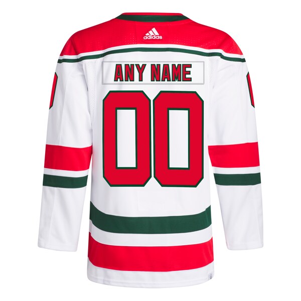 New Jersey Devils adidas  W Anniversary Heritage Primegreen Authentic Custom Jersey - White