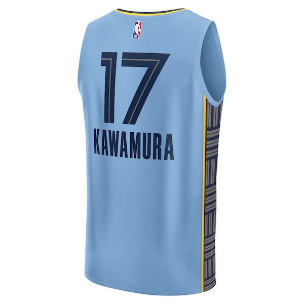 Yuki Kawamura Memphis Grizzlies  Fast Break Replica Player Jersey - Statement Edition - Light Blue