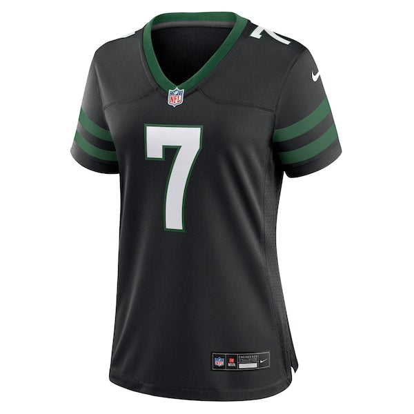 Justin Fields New York Jets Nike Women's Alternate Game Jersey -  Black