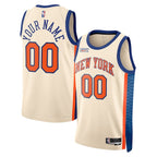 New York Knicks Nike Unisex 2025/26 City Edition Swingman Custom Jersey - Cream