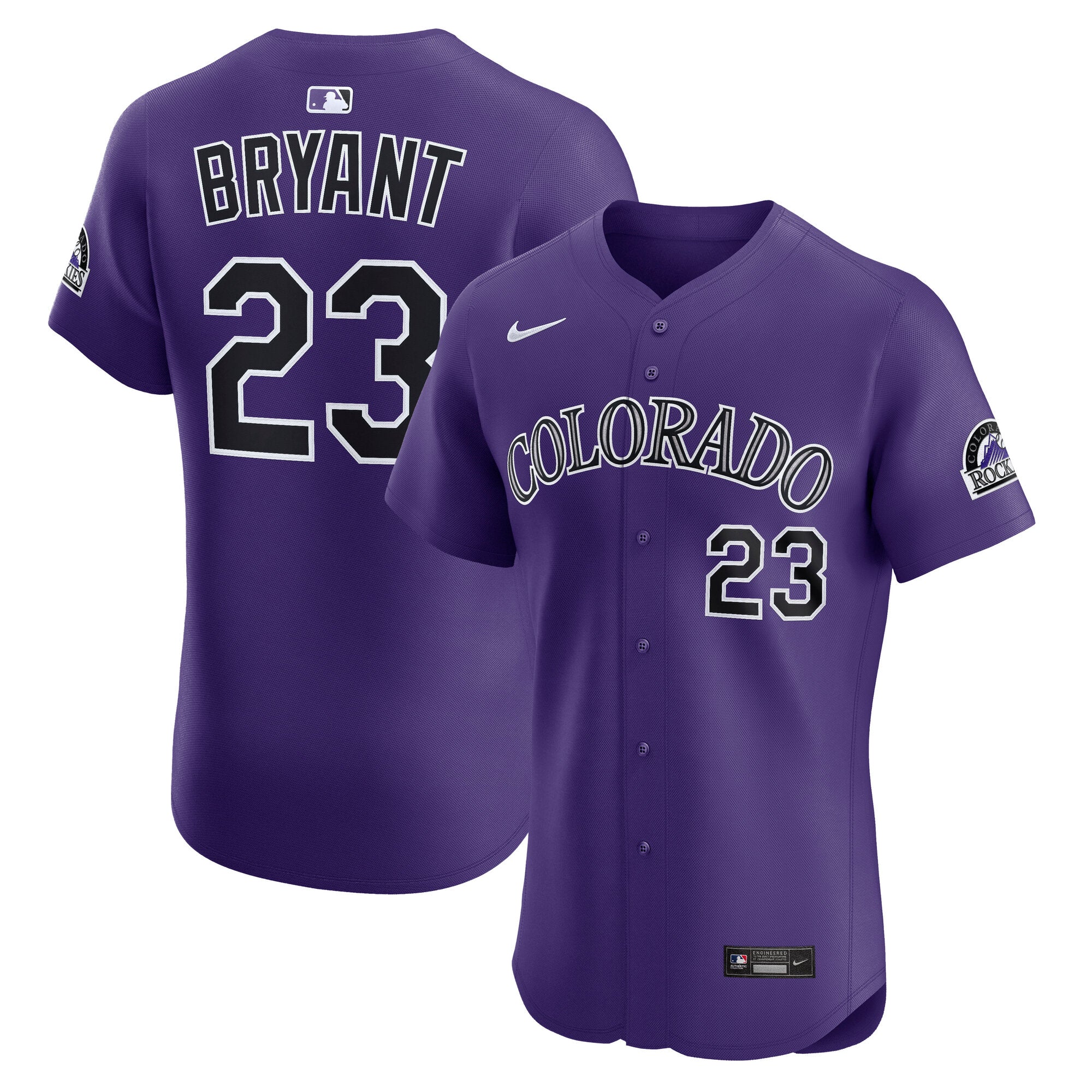 Kris Bryant Colorado Rockies Nike Home ElitePlayer  Jersey - White/Purple