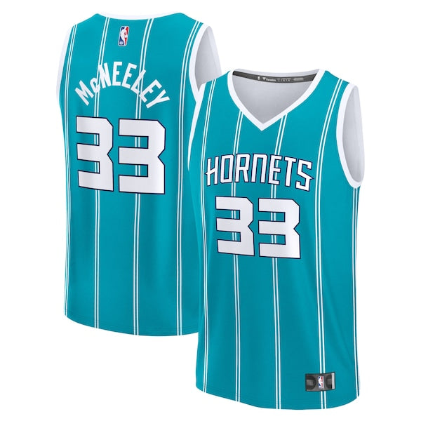 Liam McNeeley Charlotte Hornets  Fast Break Replica Jersey - Teal - Icon Edition