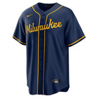 Christian Yelich Milwaukee Brewers Nike Alternate Replica Player Jersey - Navy/Cream/Gray/White