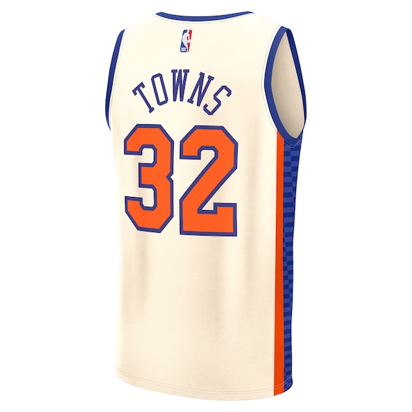 Karl-Anthony Towns New York Knicks  2025/26 City Edition Fast Break Jersey - Cream