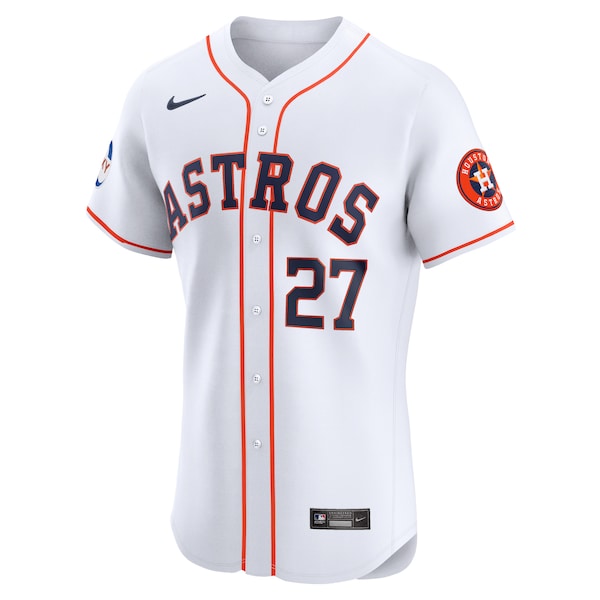 Jose Altuve Houston Astros Nike Home Elite Sponsor Patch Player Jersey - White