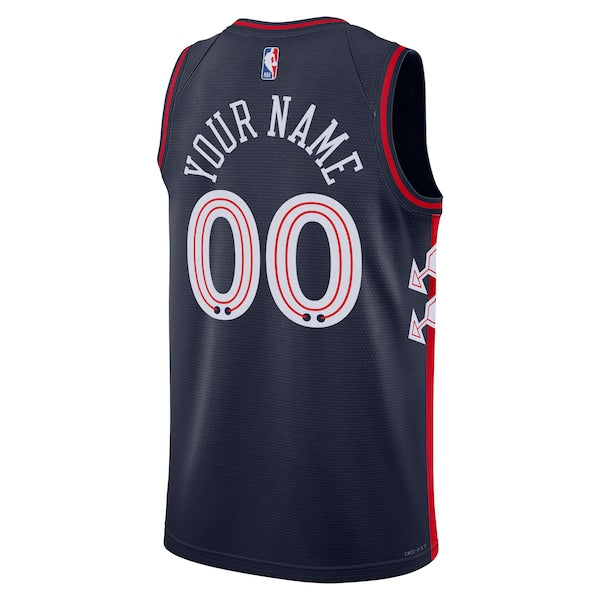 Philadelphia 76ers Nike Unisex 2023/24 Custom Swingman Jersey - Navy - City Edition