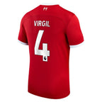 Virgil Van Dijk Liverpool Nike 2023/24 Home Replica Player Jersey - Red/White