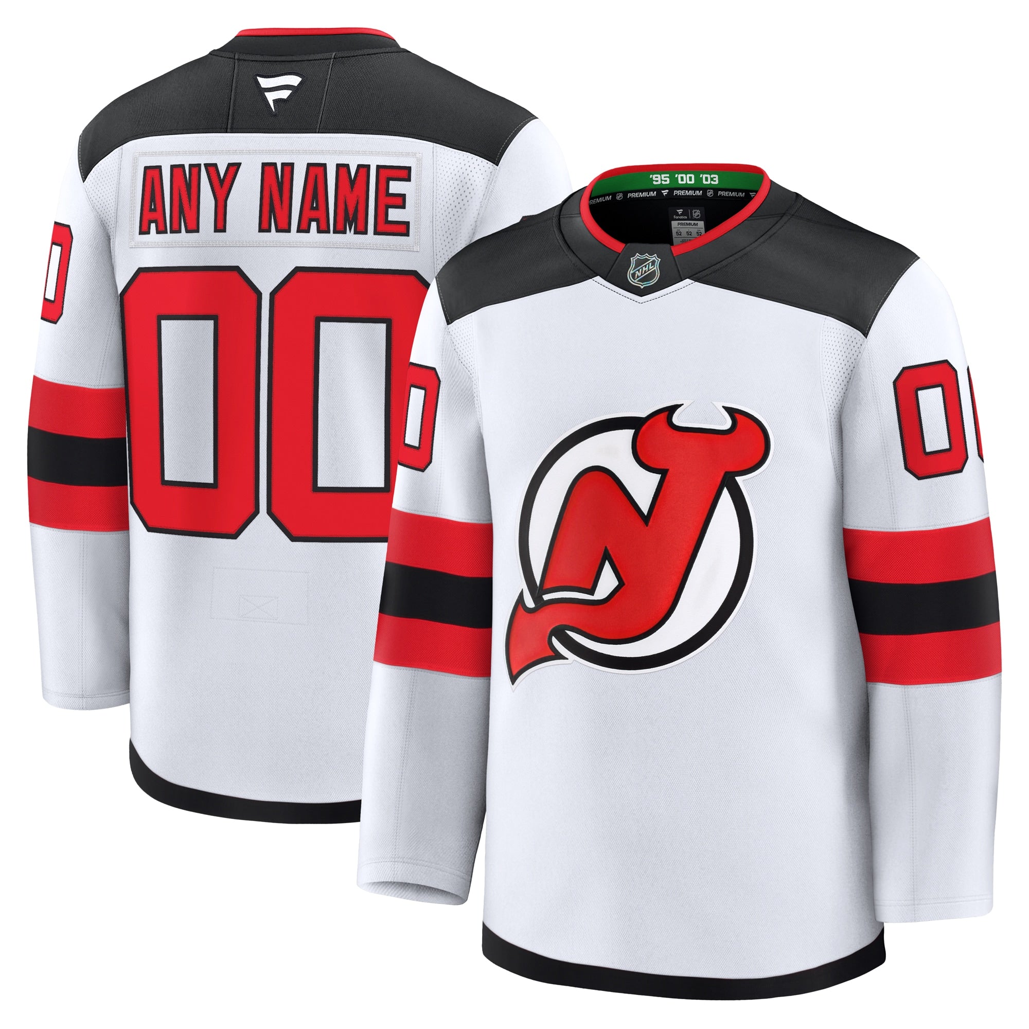 New Jersey Devils  Home Premium Custom Jersey - Red/Black/White