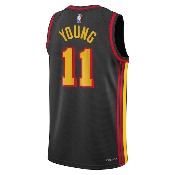 Trae Young Atlanta Hawks Jordan Brand Youth Swingman Jersey - Statement Edition - Black