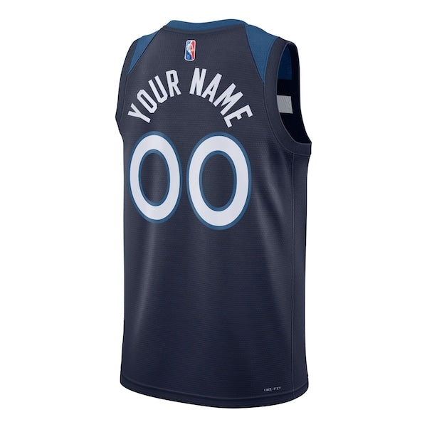Minnesota Timberwolves Nike 2021/22 Diamond Swingman Custom Jersey - Icon Edition - Navy