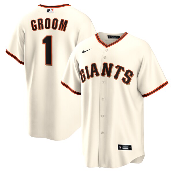 San Francisco Giants Nike #1 Groom Home Replica Jersey - White