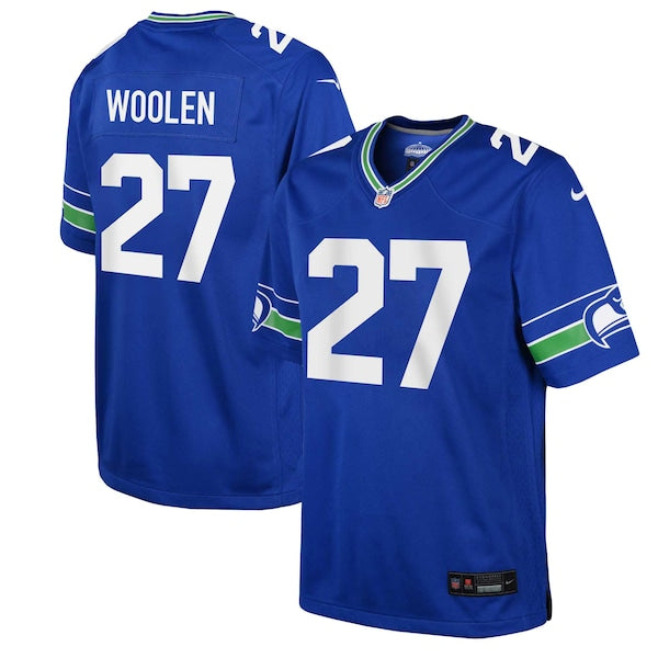 Tariq Woolen Seattle Seahawks Nike Youth Alternate Player Game Jersey - Royal