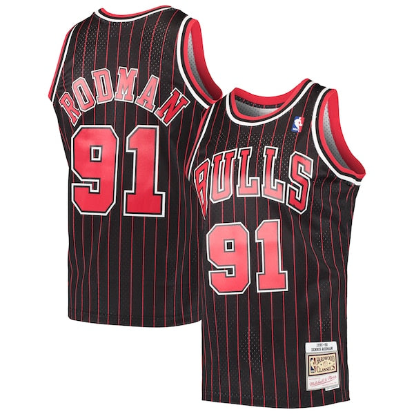Dennis Rodman Chicago Bulls  Hardwood Classics Swingman Jersey - Black