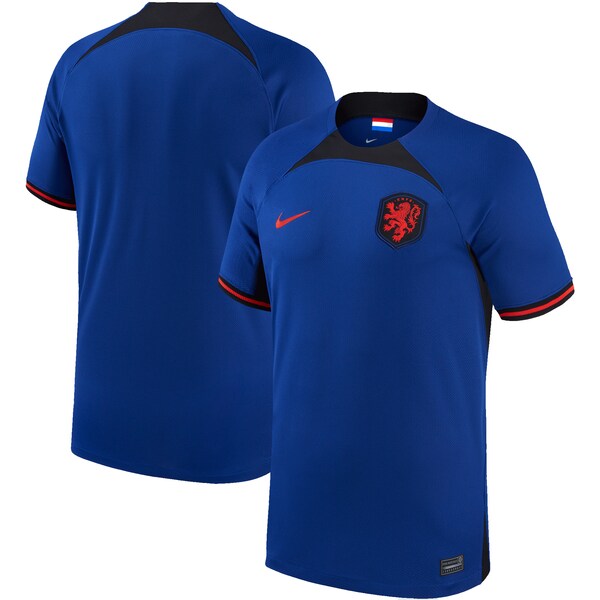 Netherlands National Team Nike Youth 2022/23 Away Breathe Stadium Replica Blank Jersey - Royal