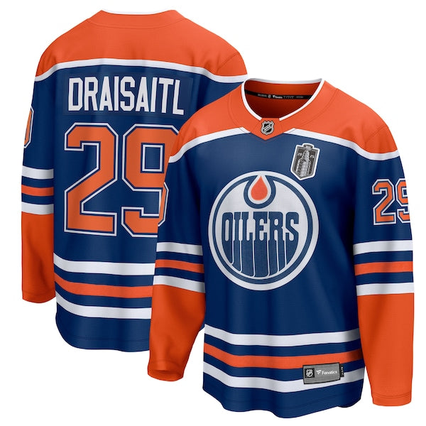 Leon Draisaitl Edmonton Oilers  2025 Stanley Cup Final Home Breakaway Jersey - Royal