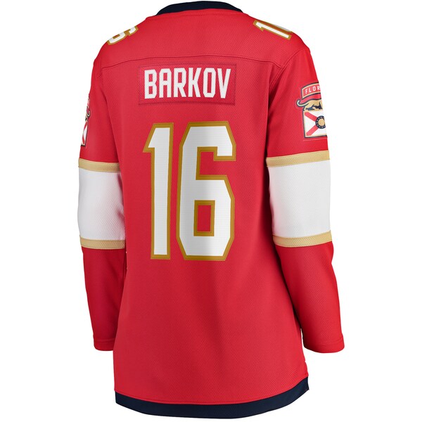 Aleksander Barkov Florida Panthers  Women's Home 2024 Stanley Cup Champions Breakaway Player Jersey – Red