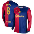 Pedri Barcelona Nike 2024/25 Home Long Sleeve Replica Player Jersey - Royal