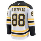 David Pastrnak Boston Bruins  Away Premium Jersey - White/Black