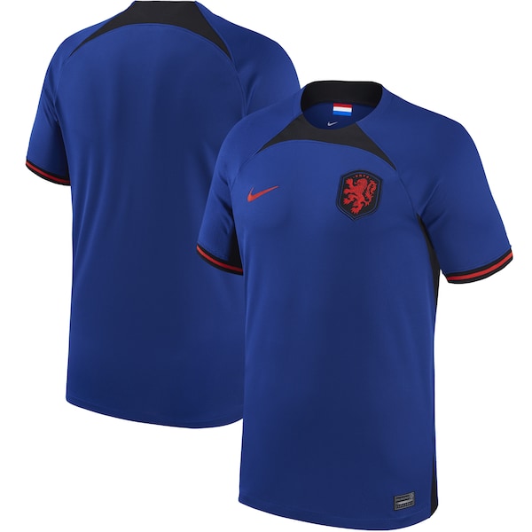Netherlands National Team Nike 2022/23 Away Breathe Stadium Replica Blank Jersey - Blue