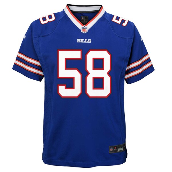 Matt Milano Buffalo Bills Nike Youth Team Player Game Jersey - Royal