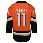 Trevor Zegras Anaheim Ducks Youth Premier Player Jersey - Orange/Black