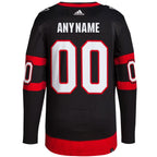 Ottawa Senators adidas  Home  Primegreen Authentic Custom Jersey - Black