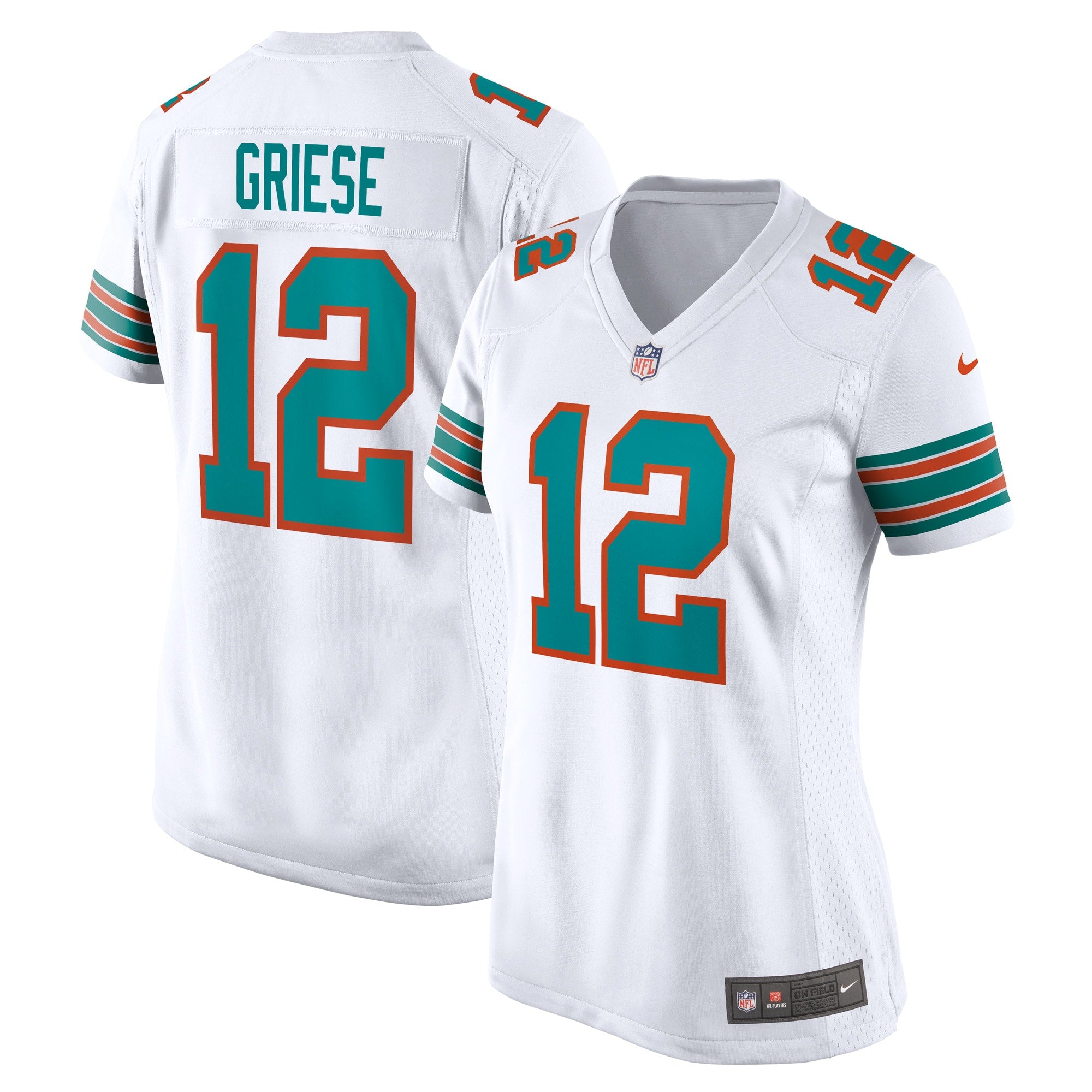 Bob Griese Miami Dolphins Nike Women's Game Retired Player Jersey - Aqua/White