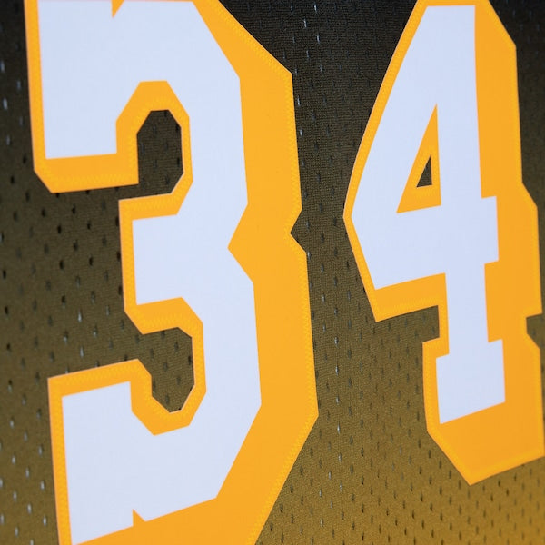 Shaquille O'Neal Los Angeles Lakers 1996/97 Hardwood Classics Fadeaway Swingman Player Jersey - Gold/Black