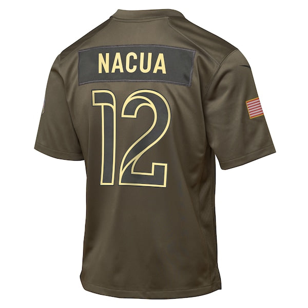 Puka Nacua Los Angeles Rams Nike Youth 2025 Salute to Service Game Jersey - Olive