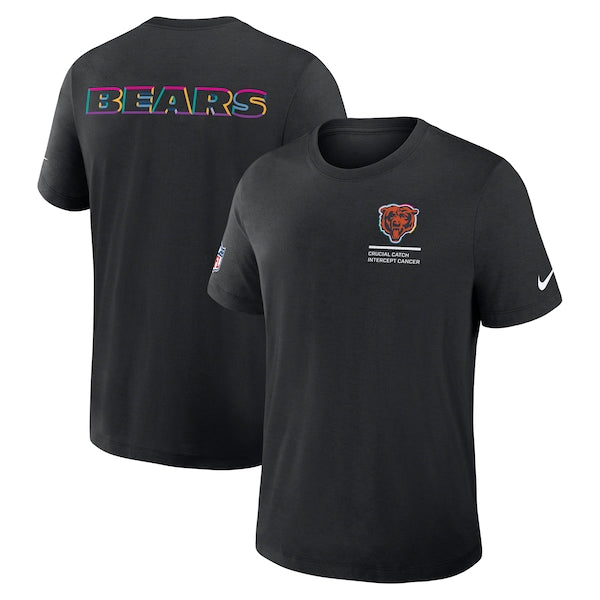 Chicago Bears Nike 2025 NFL Crucial Catch Tri-Blend Dri-FIT T-Shirt - Black