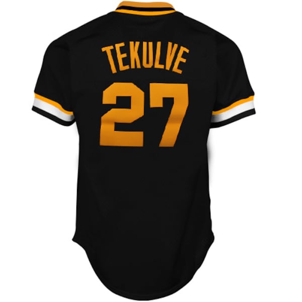 Pittsburgh Pirates Kent Tekulve 1982 Cooperstown Collection Authentic Practice Jersey - Black