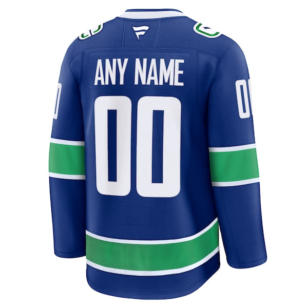 Vancouver Canucks  Home Premium Custom Jersey - Blue/White