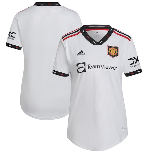 Manchester United adidas Women's 2022/23 Away Blank Replica Jersey - White