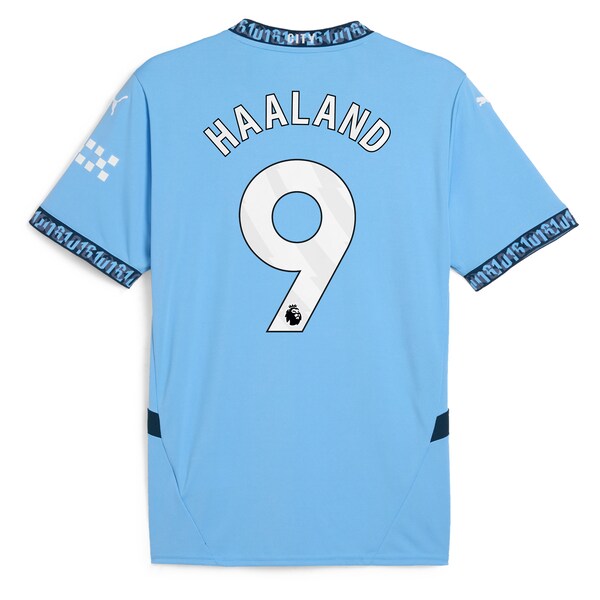 Erling Haaland Manchester City Puma 2024/25 Home Replica Player Jersey - Light Blue